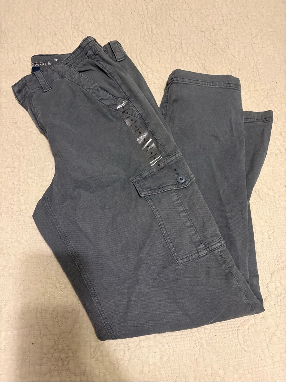 American Eagle Grey Cargo Pants